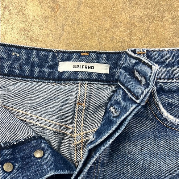 GRLFLND Distressed Blue Denim Skirt - Picture 2 of 6